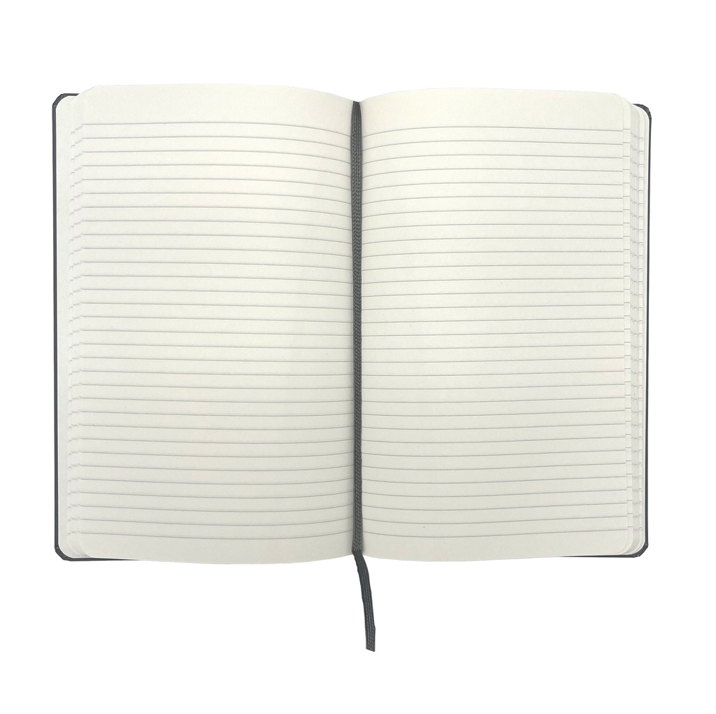 Moleskine notebook lined Slate Grey with logo