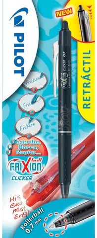 Pilot FriXionball svart 0,7 raderbar 12 st/fp