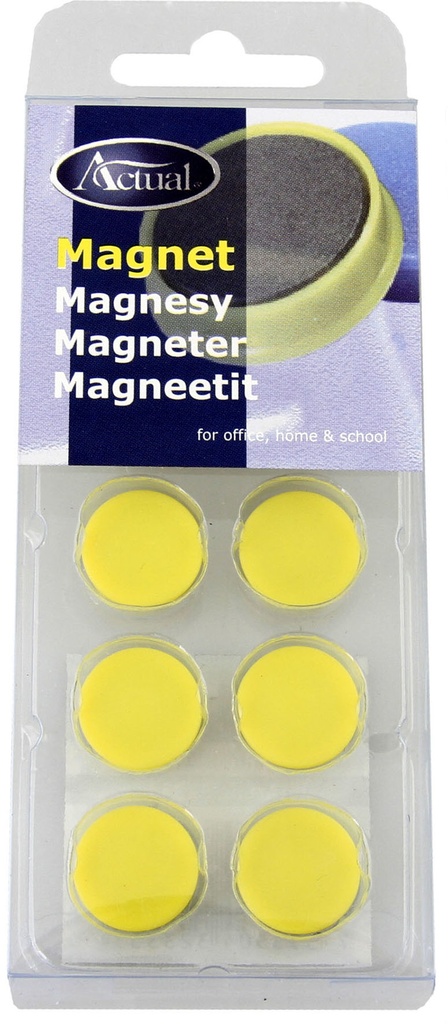 Magnet rund 16mm gul 10/fp