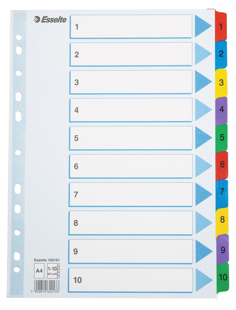 Register Esselte Mylar A4 1-10