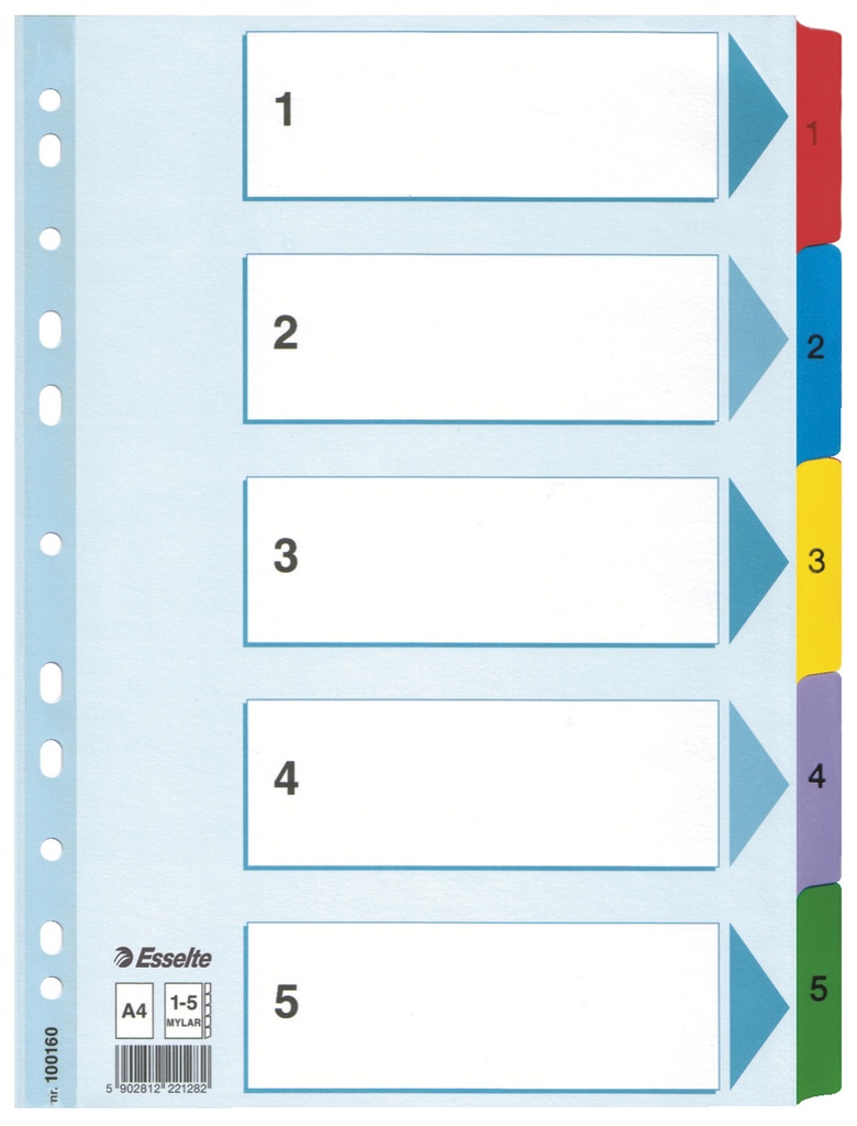 Register Esselte Mylar A4 1-5