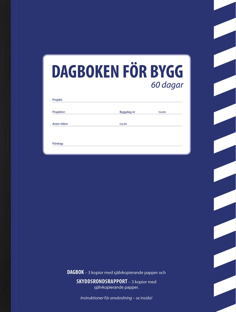 Byggdagbok A4 60 dagars