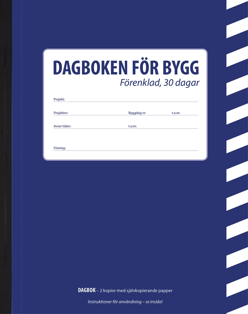 Byggdagbok A5 30 dagars