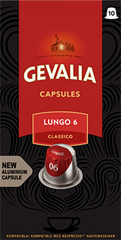 Kaffekapsel Gevalia Lungo 10p