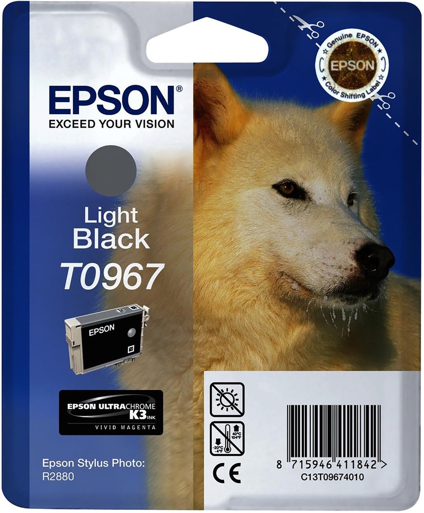 Bläck Epson T0967 ljus svart