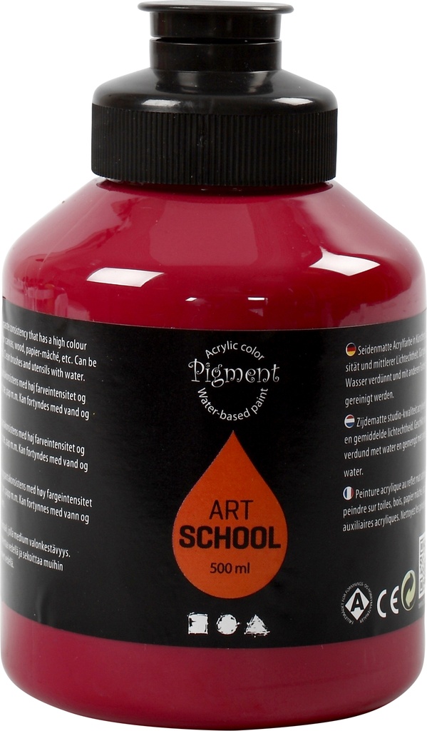 Akrylfärg Pigment 500ml m.röd