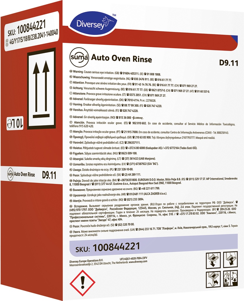 Suma Auto Oven Rinse D9.11 10L