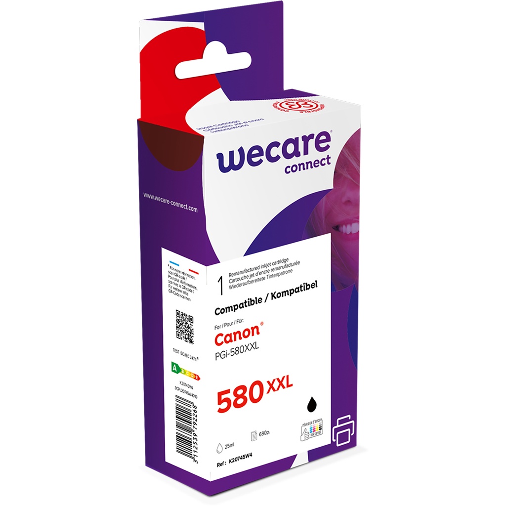 Bläck Wecare PGI-580 XXL sv