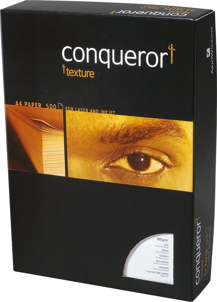 Conqueror texture laid diamond white A4, 100g 500/fp (2000st/krt)