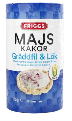 Majskakor med gräddfil & lök smak 125gram