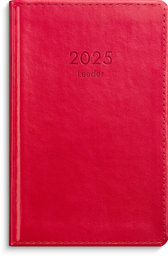 Leader rött konstläder 2025