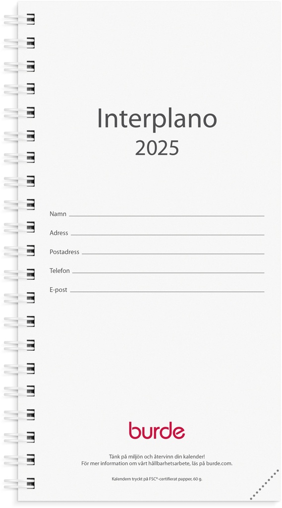 Kalender 2025 Interplano refil