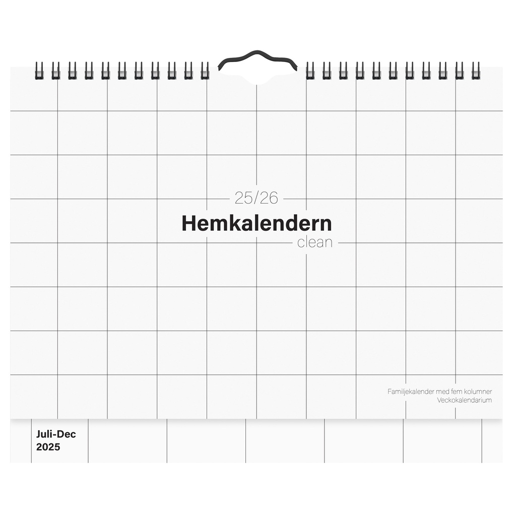 Hemkalendern Clean Vägg 25/26