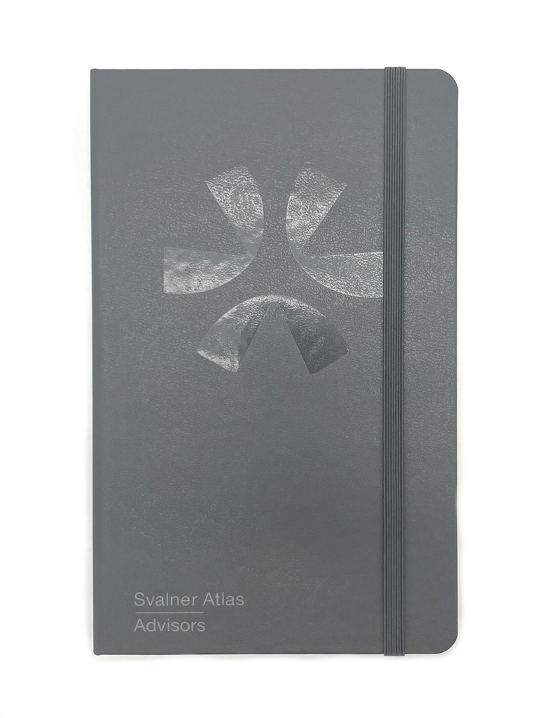 Moleskine notebook lined Slate Grey with logo