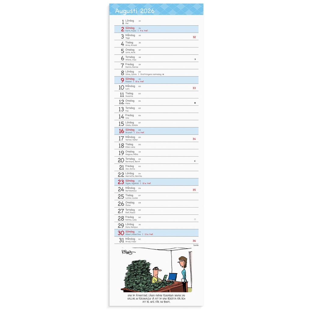 Stor Bordskalender 2026 Humor