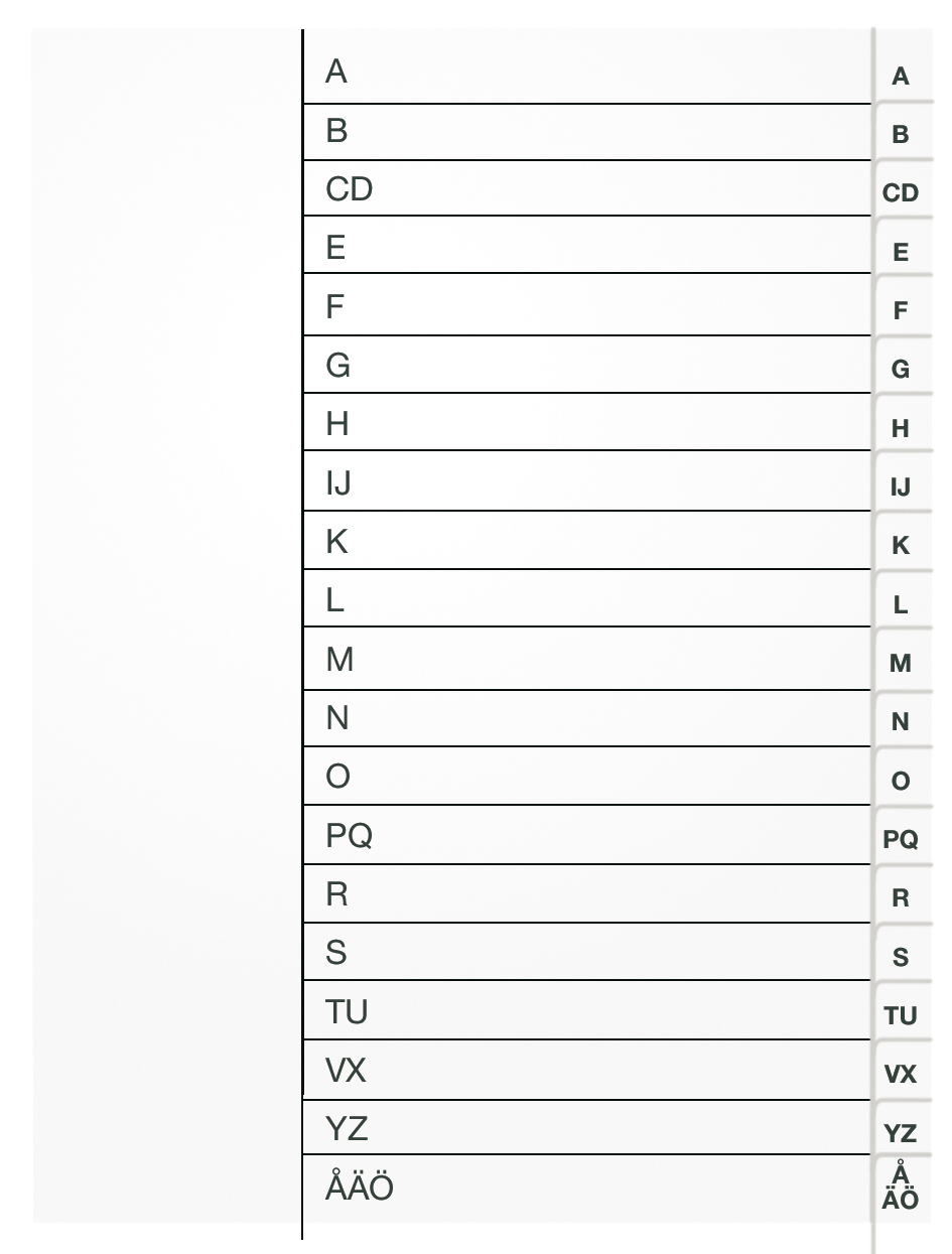 [2069993] Register vit PP  A4 A-Ö