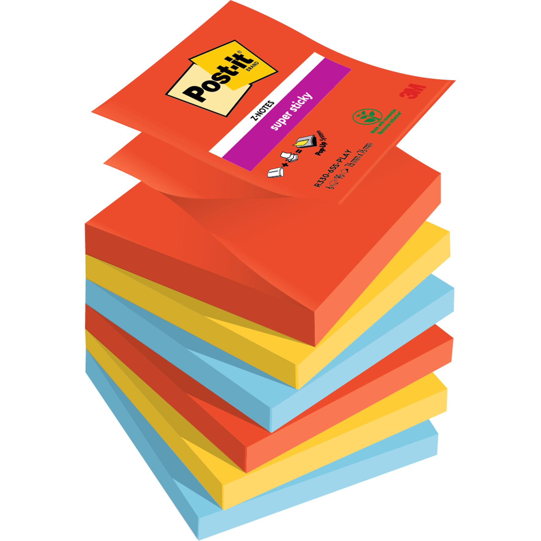 [2631812] Post-it Z SS Playful 76x76 6/f