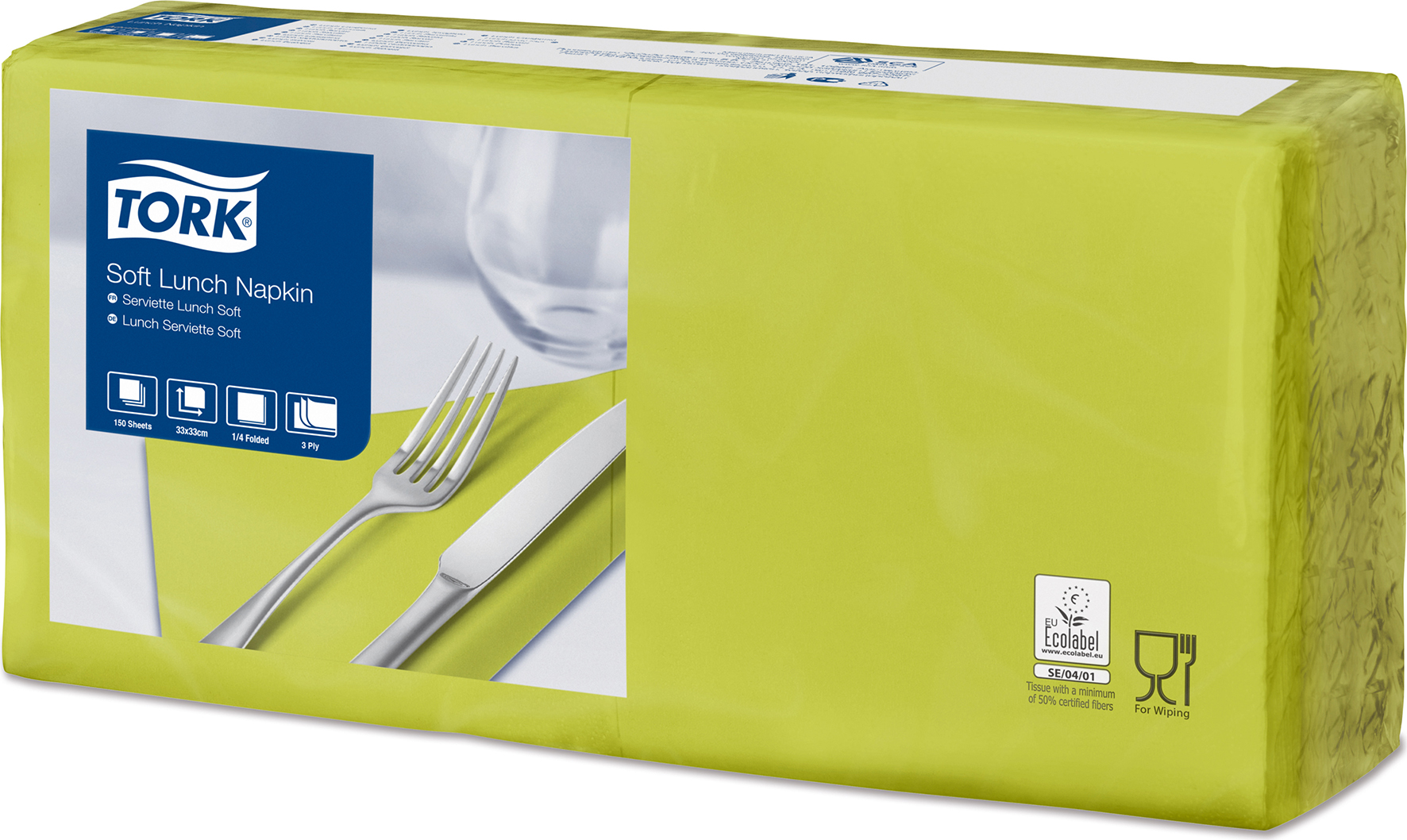 [8551946] Mjuk Lunchservett Lime 33x33 3