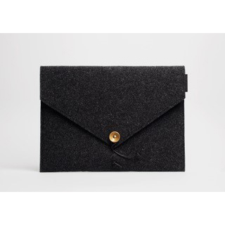 [8558133] Laptopfodral 16" Ull Mörkgrå