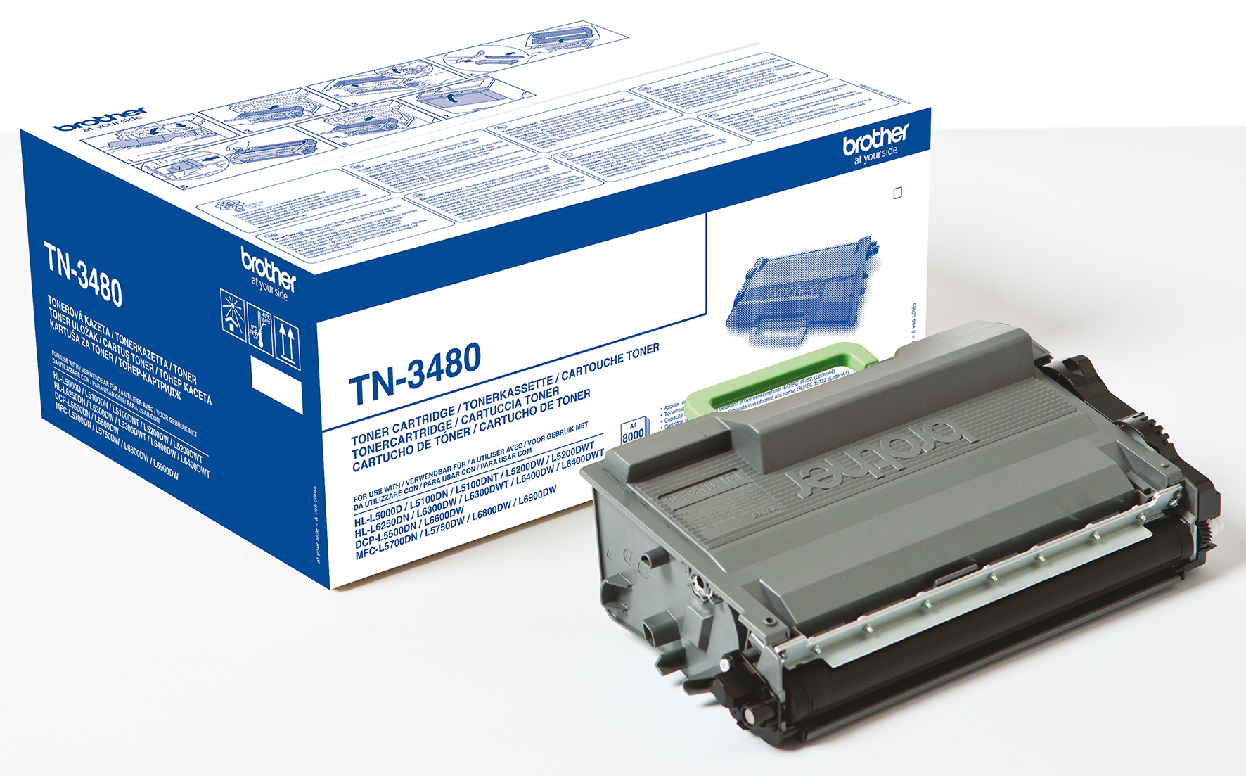 [2245640] Toner Brother TN3480 Svart 8k