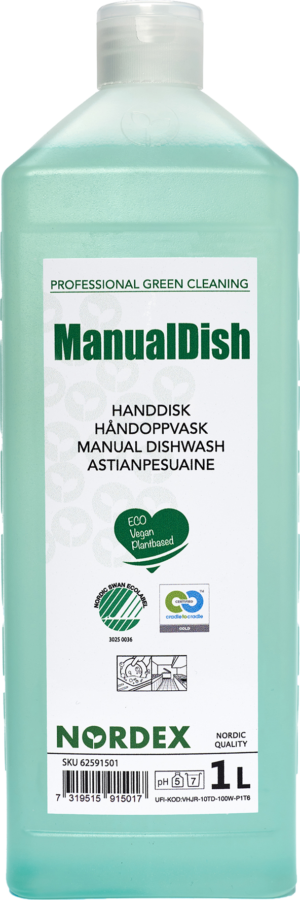 [8556893] Handdiskmedel, 1 L, Svanen & Cradle2Cradle