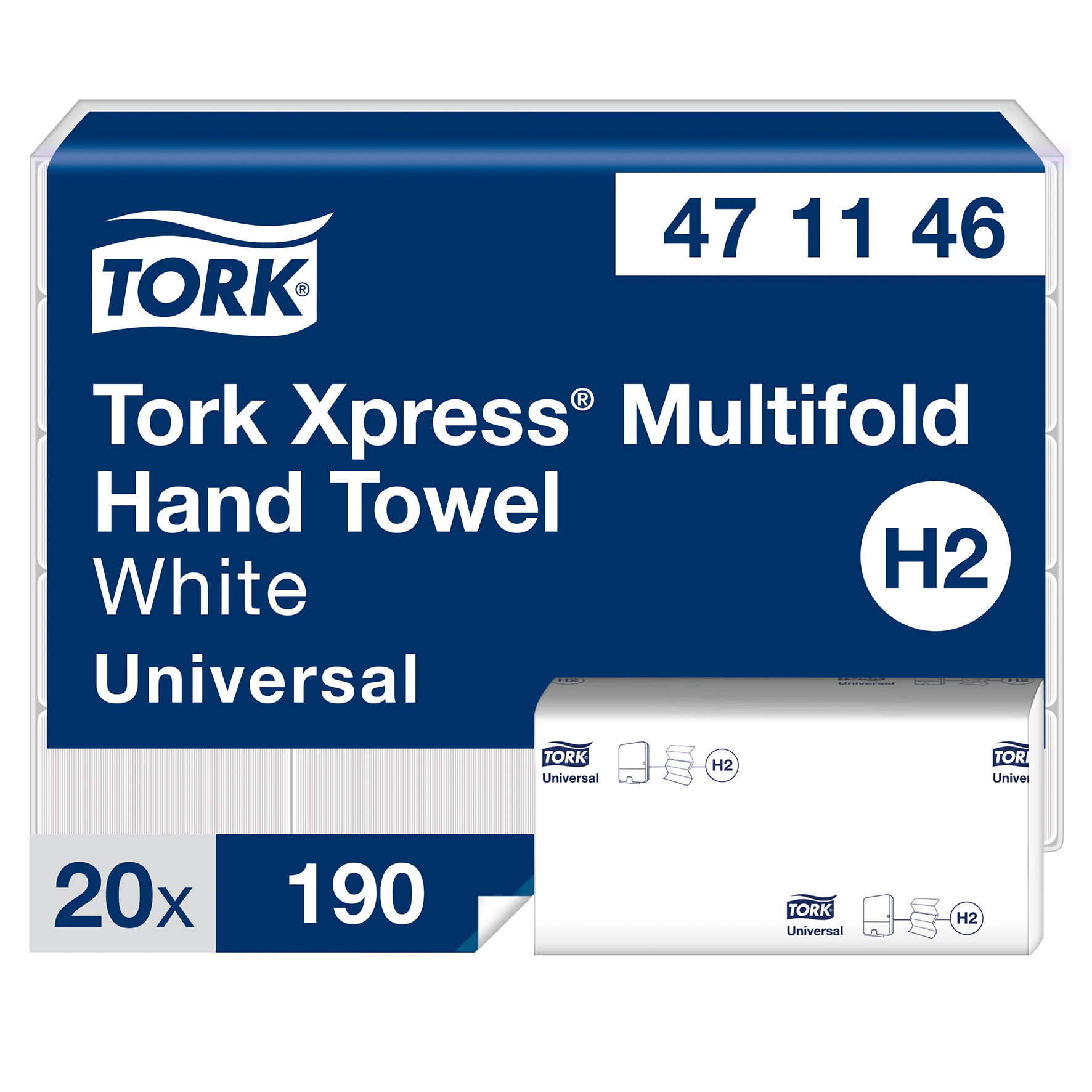 [2514142] Handduk Tork univ H2 3800/kt