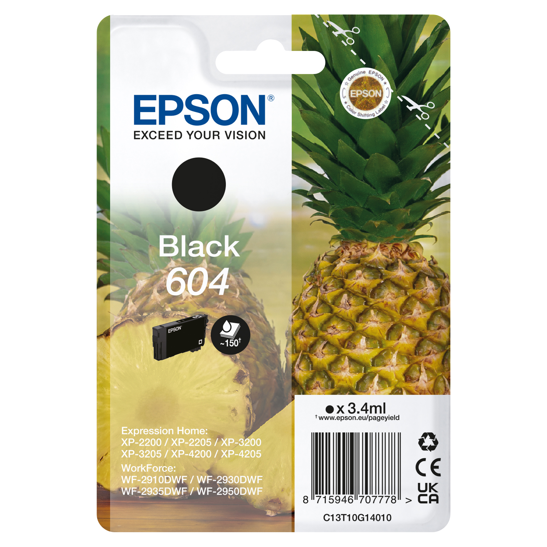 [5701523] Bläck Epson 604 svart 3,4ml