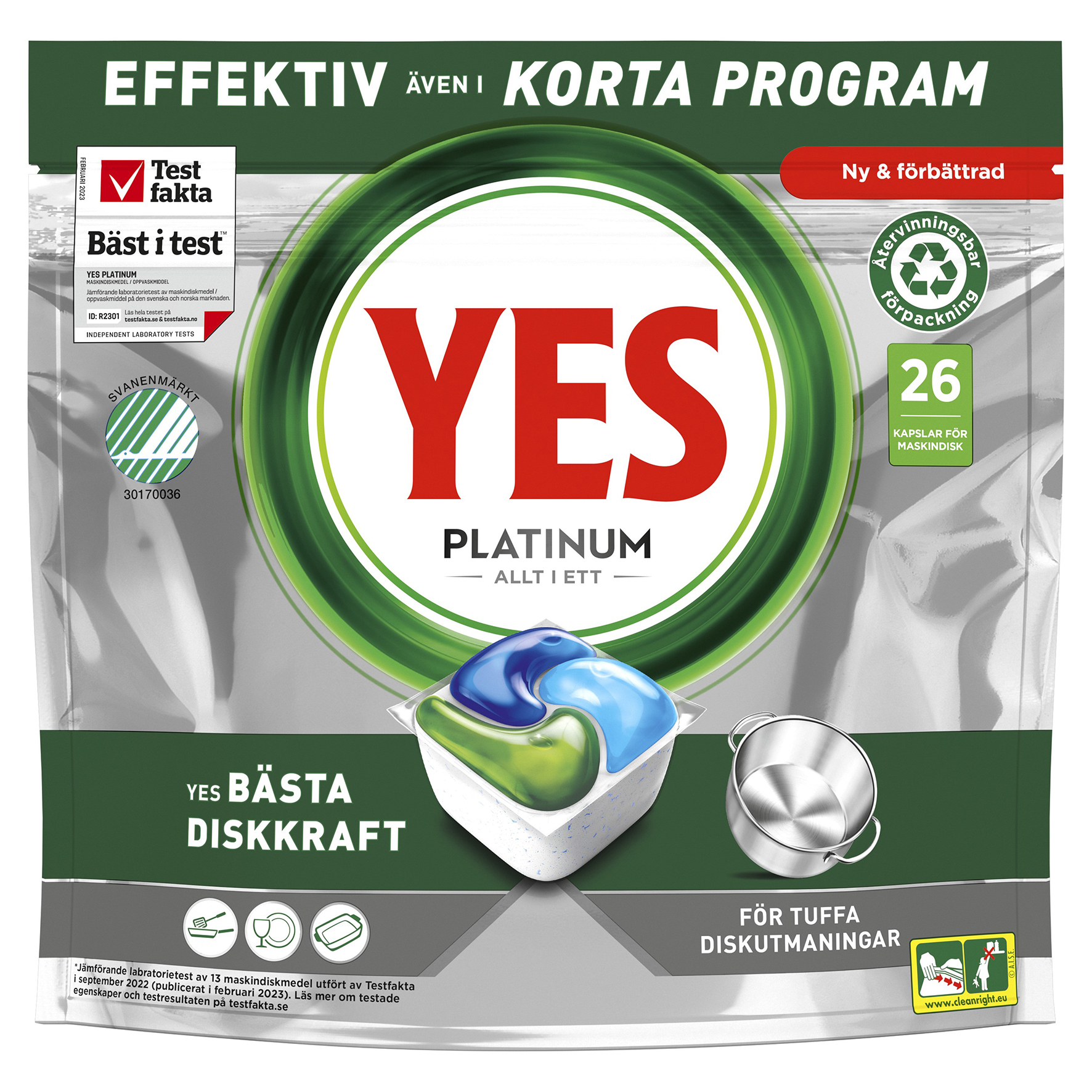 [8561356] Maskindisk YES Platinum 26st