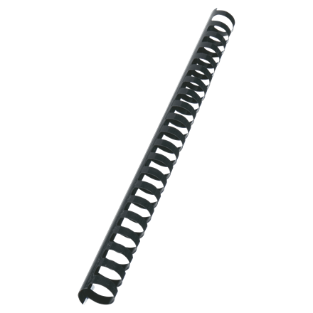 [E4028602] Plastspiral CombBind A4 22mm svart 100st