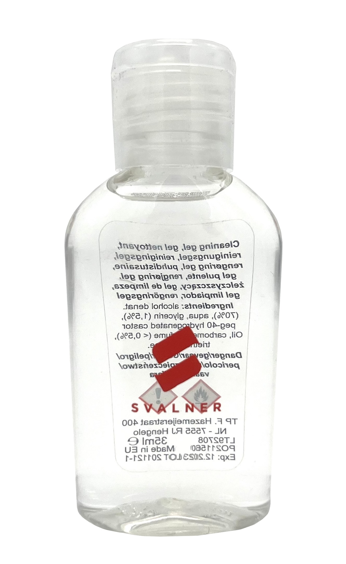 [EESVA01008] Handsprit med Svalner logo i rött ca 252 st/krt