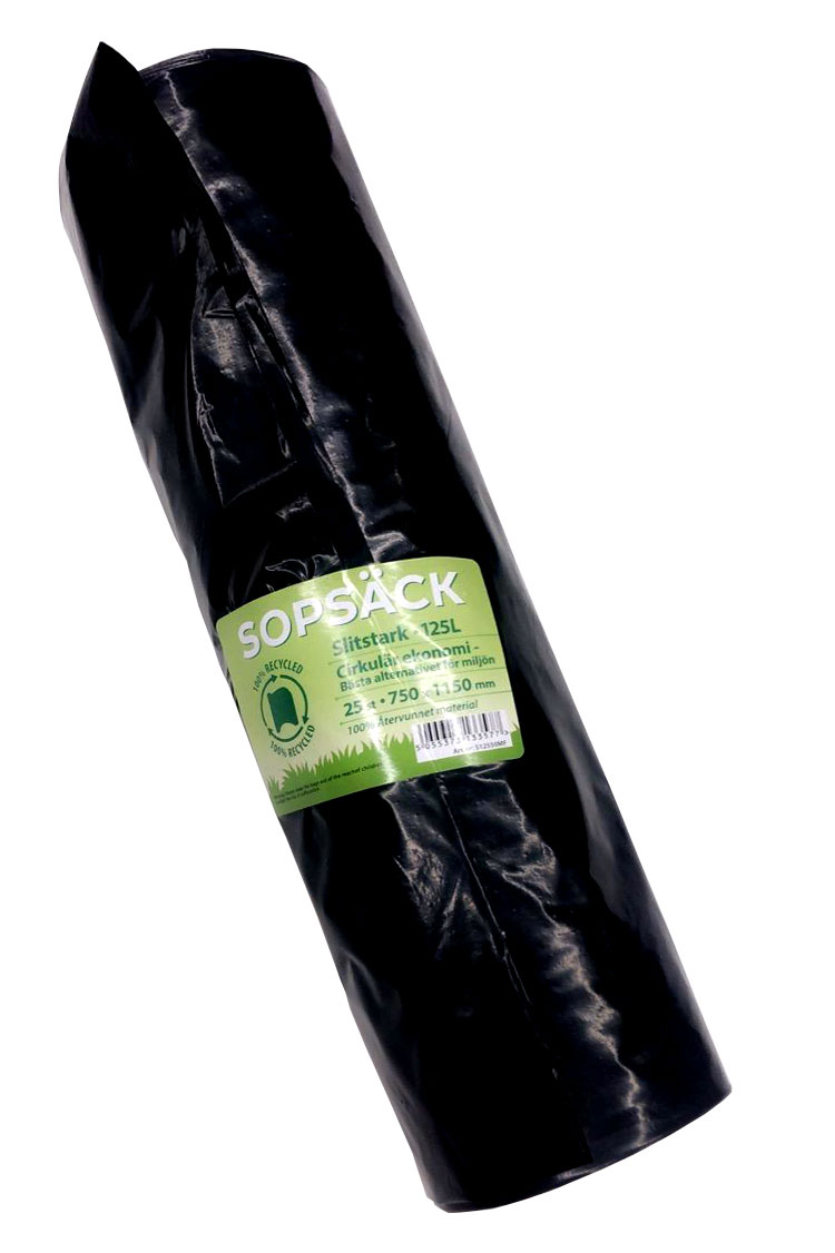 [8563055] Sopsäck 125L 50my svart 25/rl