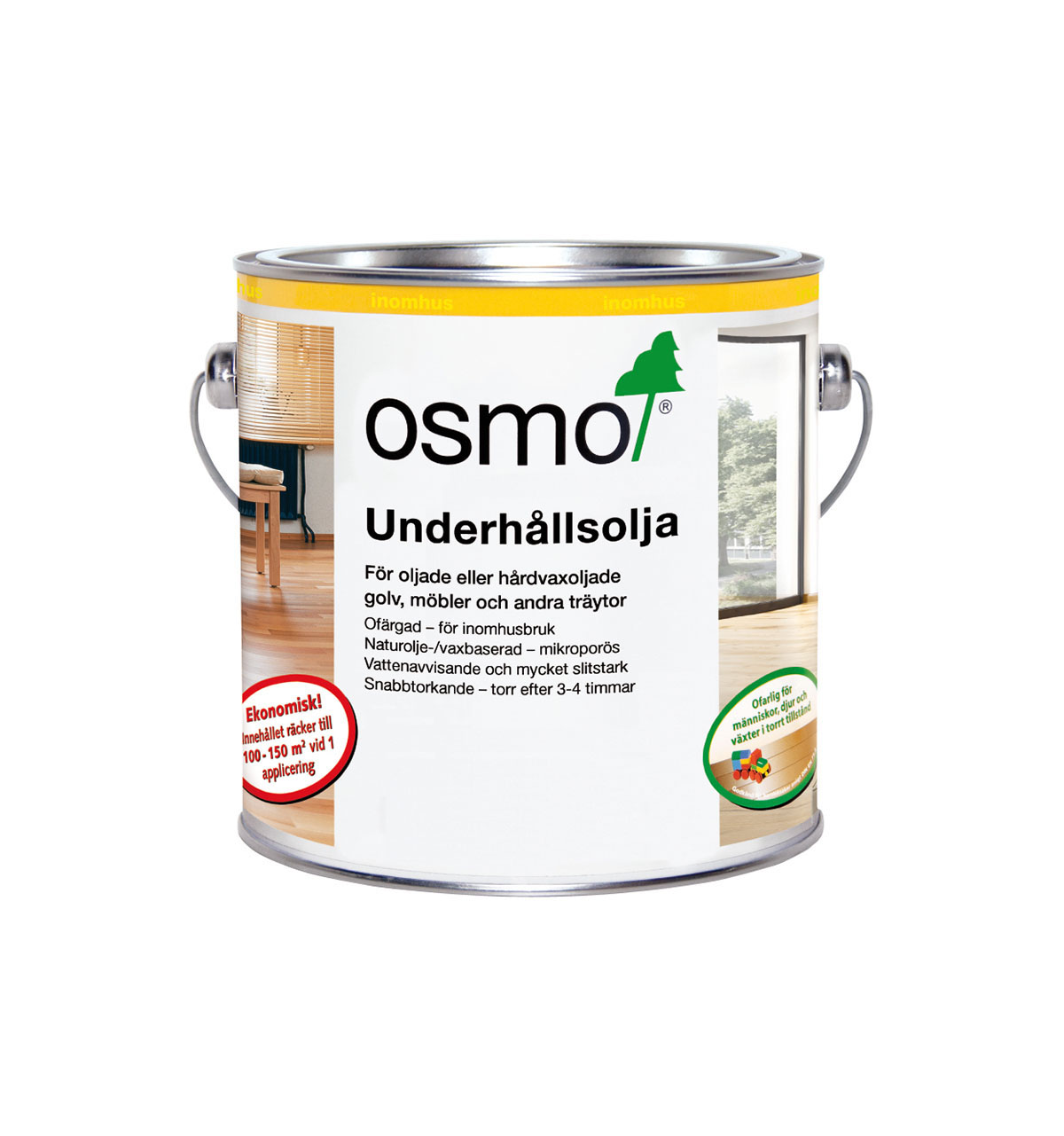 [8561577] Underhållsolja vit s.matt 2,5L