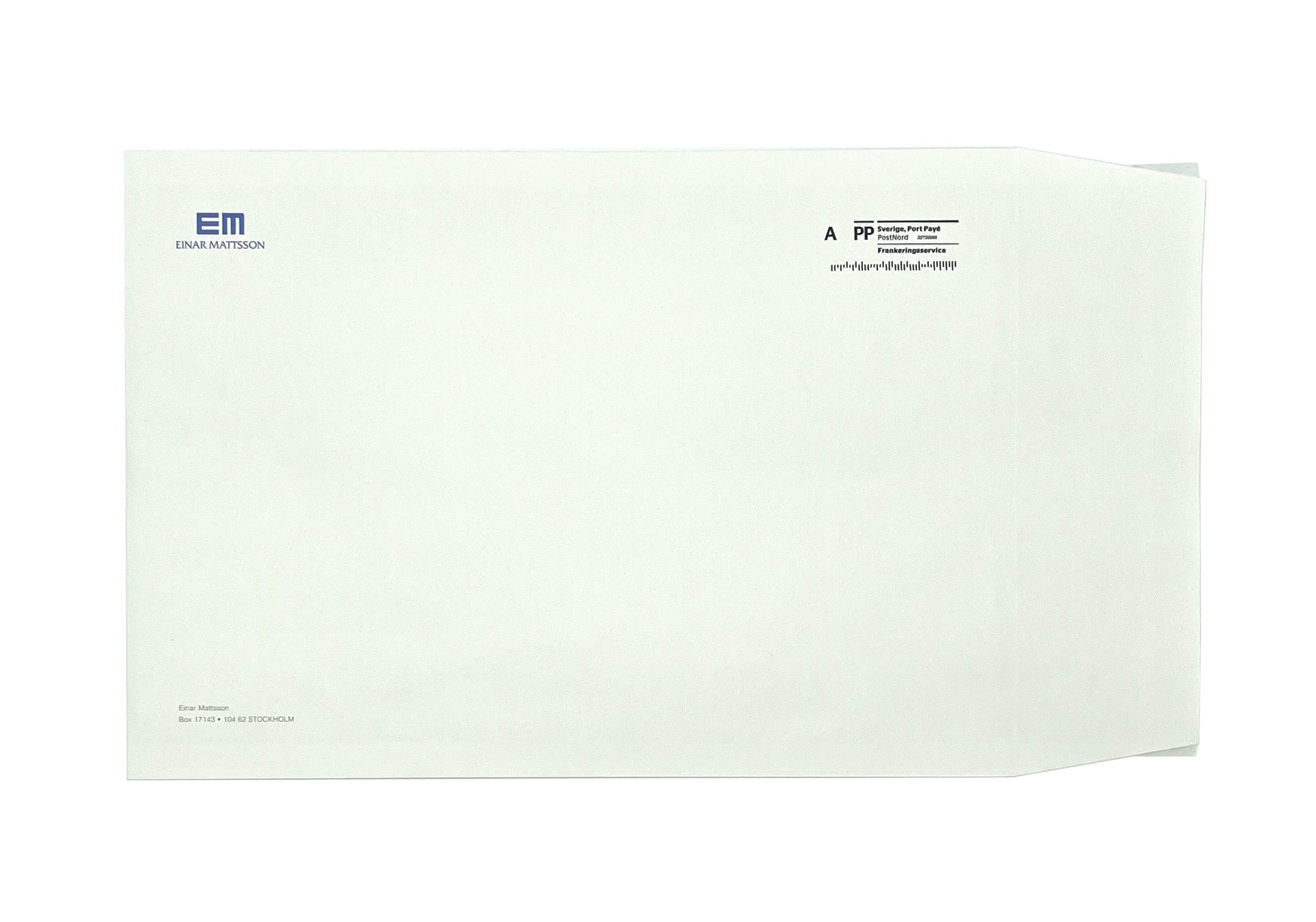 [EEEMA2009] Kuvert B4 Expander vit öppen kortsida 3+0 200st/krt "Porto betalt"