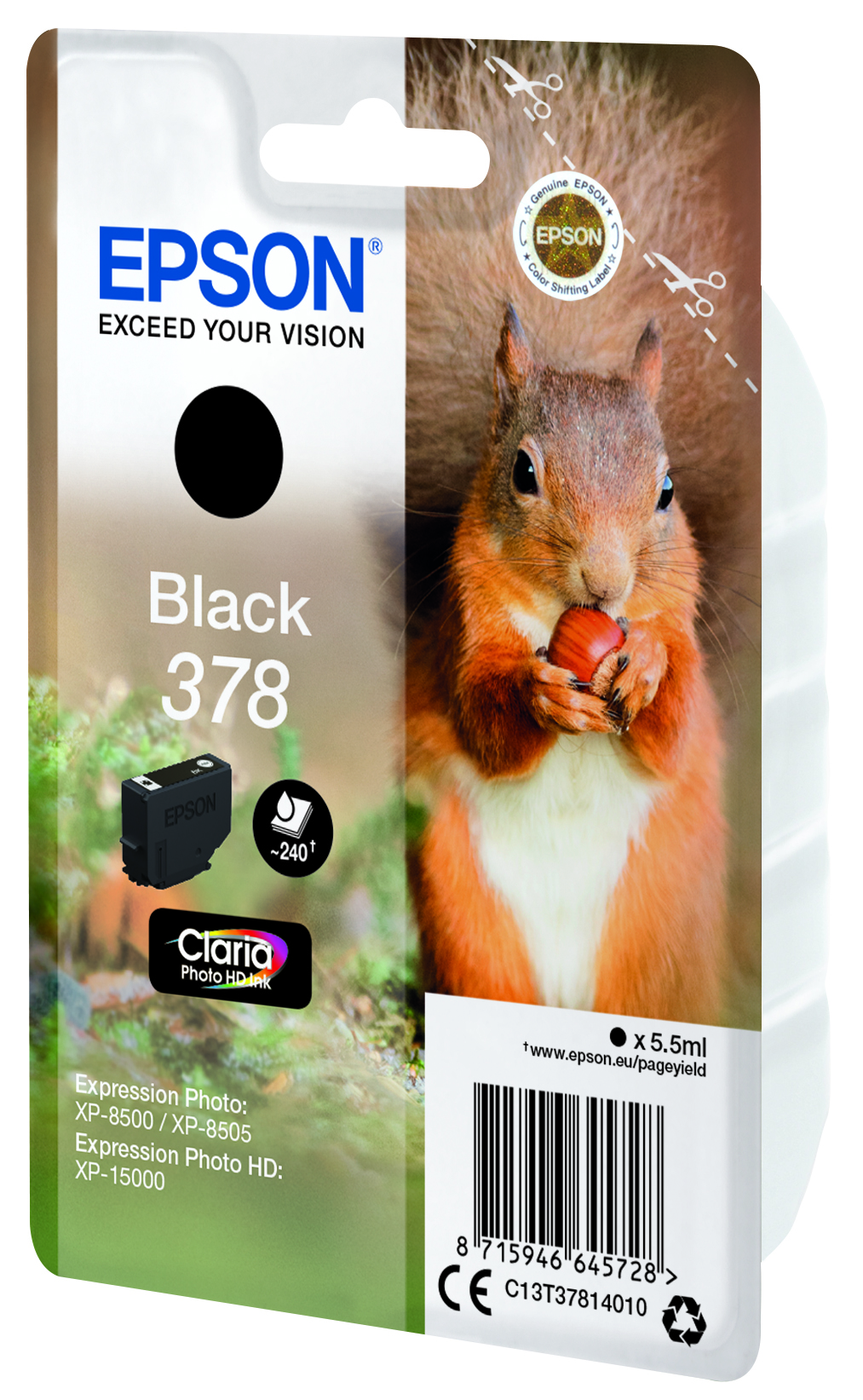 [8563918] Bläck Epson T378 Svart