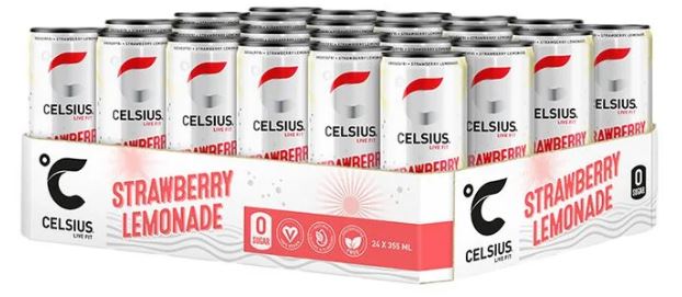 [EE00322] Celsius Strawberry Lemonade 355 ml burk x 24 st/flak