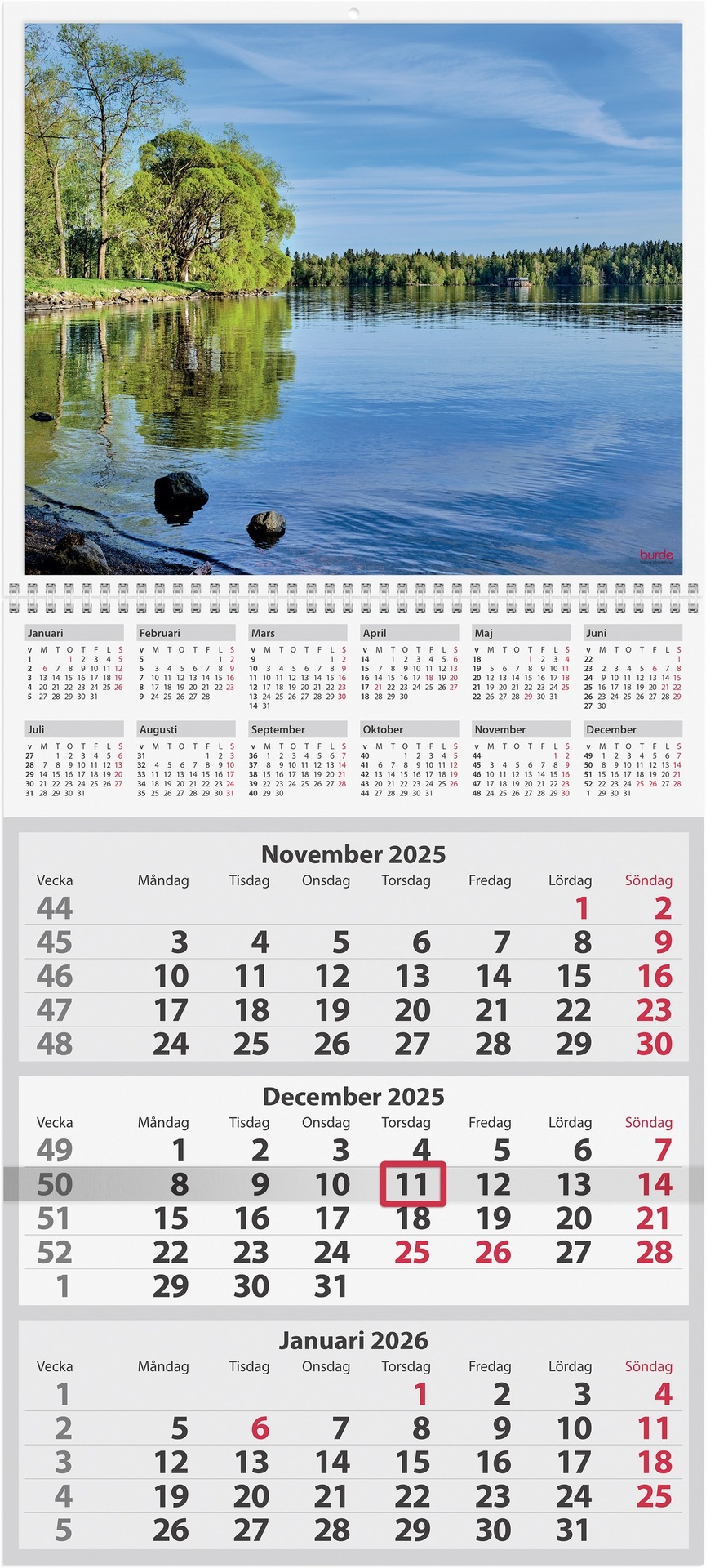 [61174625] Väggkalender 2025 Trebello