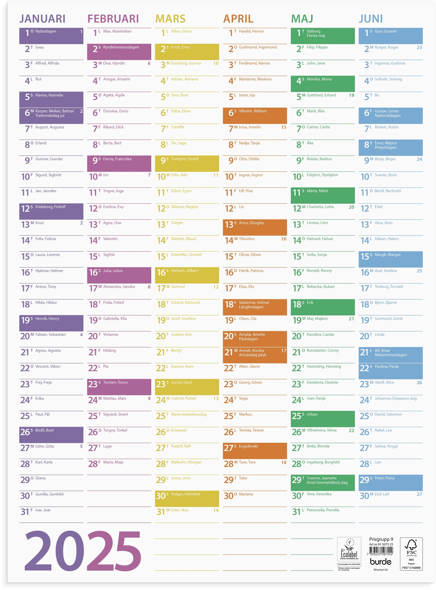 [61507525] Väggblad Trend 2025