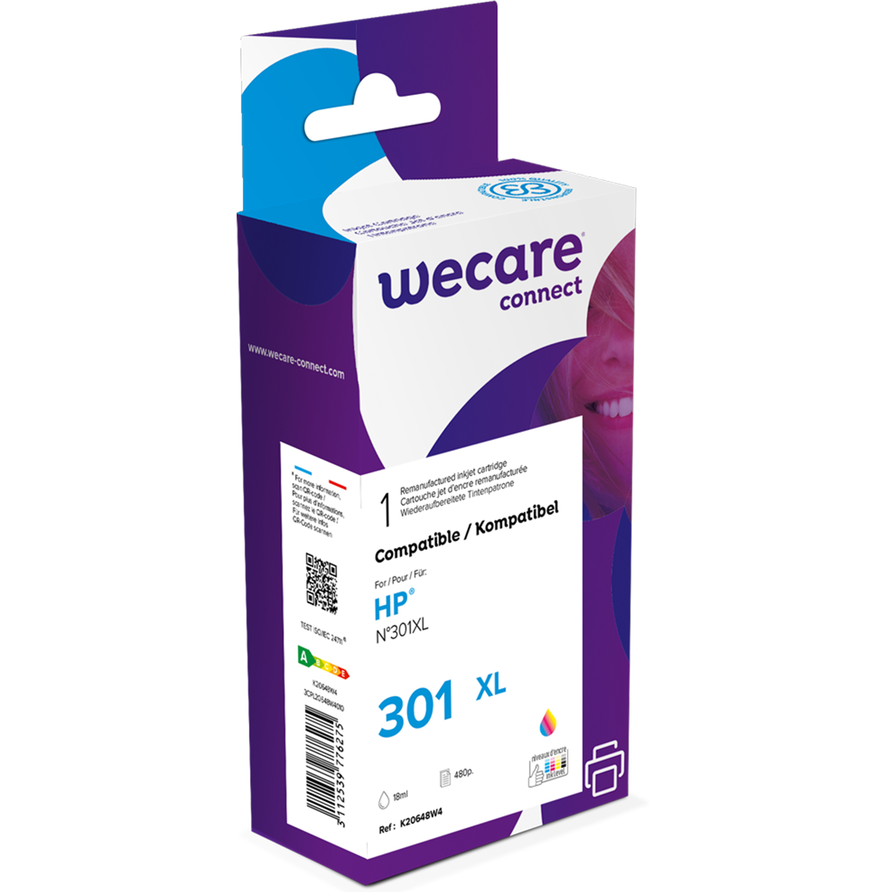 [8565707] Bläck Wecare 301XL CMY 3-färg