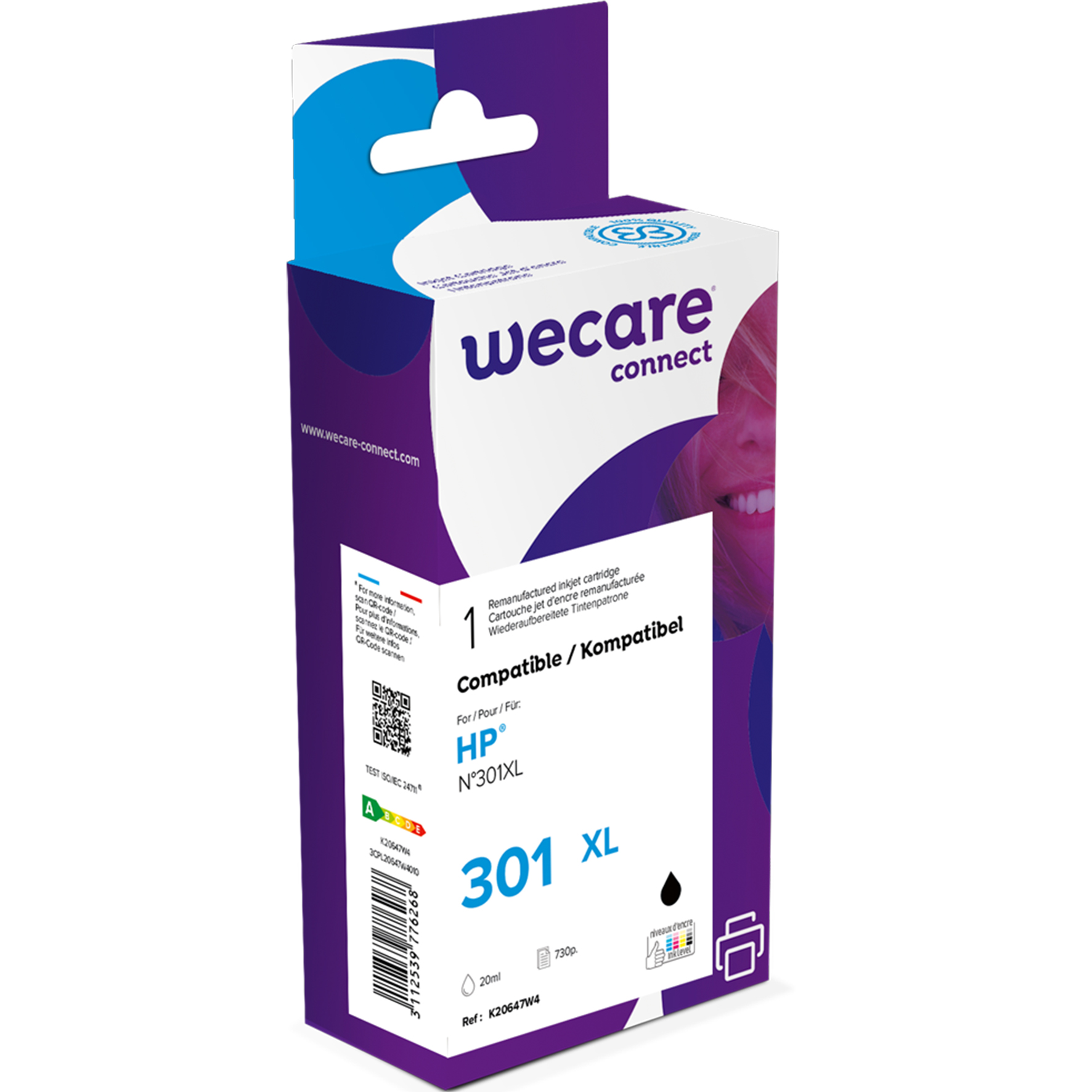 [8565706] Bläck Wecare 301XL svart