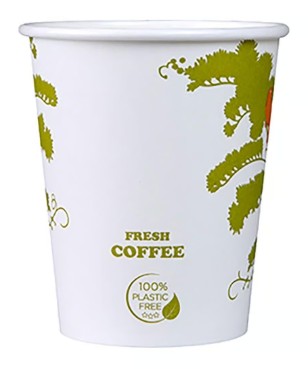 [E79070048] Pappersmugg, bägare för varma & kalla drycker EKO Plastfri 24cl 50 st/fp