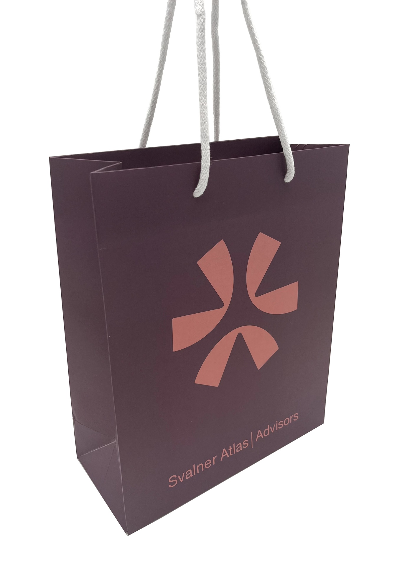 [EESAG020] Exclusive purple paper bag with white handles 100 pcs / unit